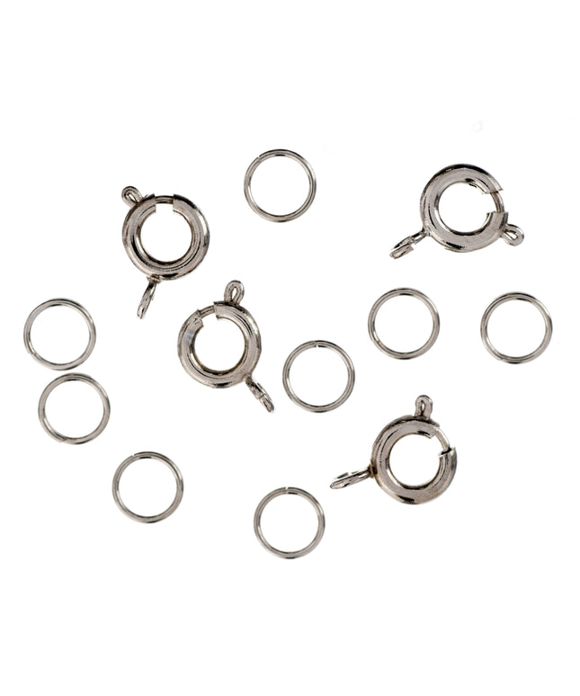 Bolt Rings with Split Ring: Silver