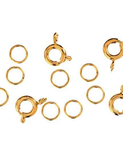 Bolt Rings with Split Ring: Gilt