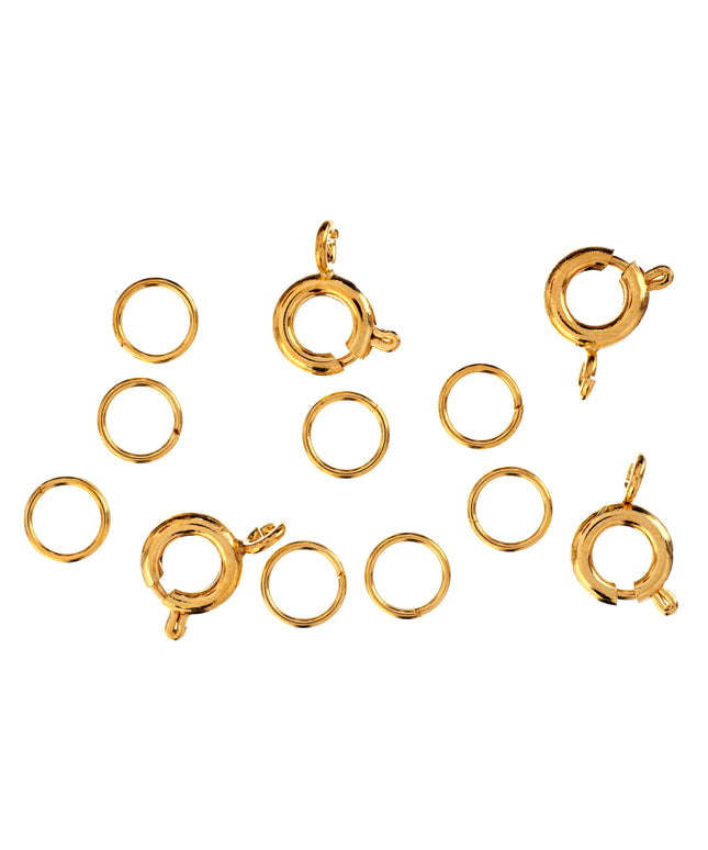 Bolt Rings with Split Ring: Gilt