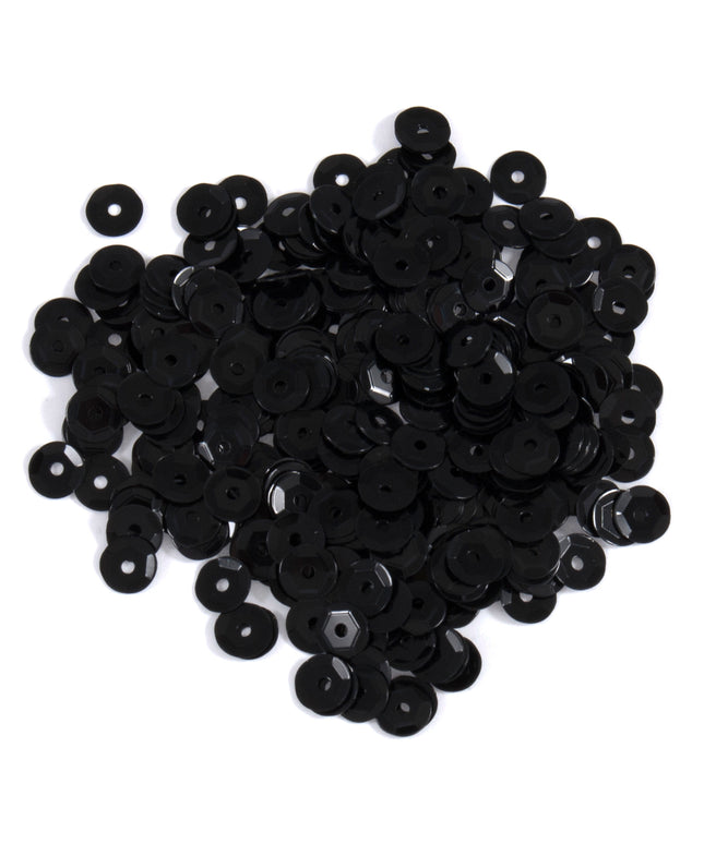 Sequins: Cup: 5mm: Black