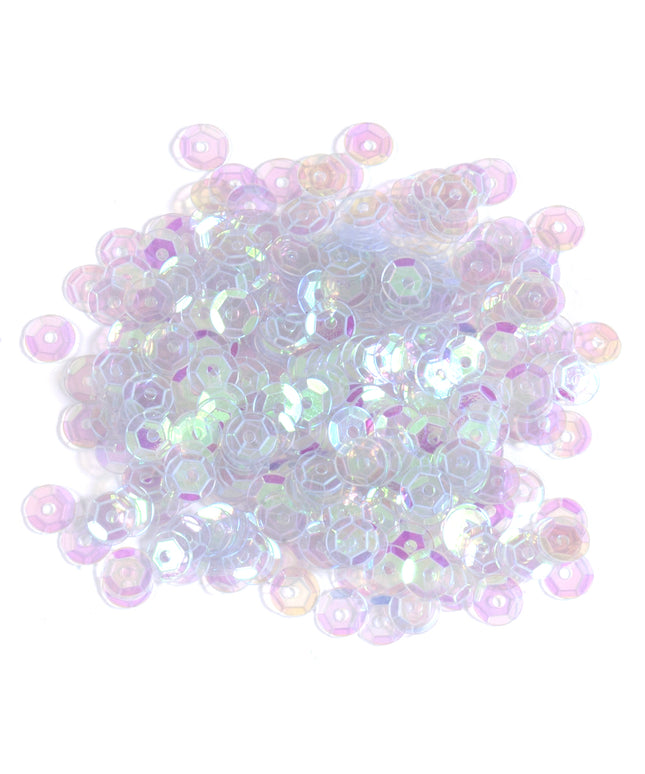 Sequins: Cup: 5mm: Transparent
