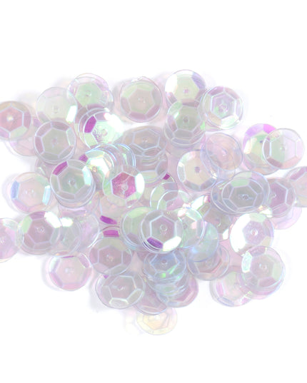Sequins: Cup: 5mm: White Iris