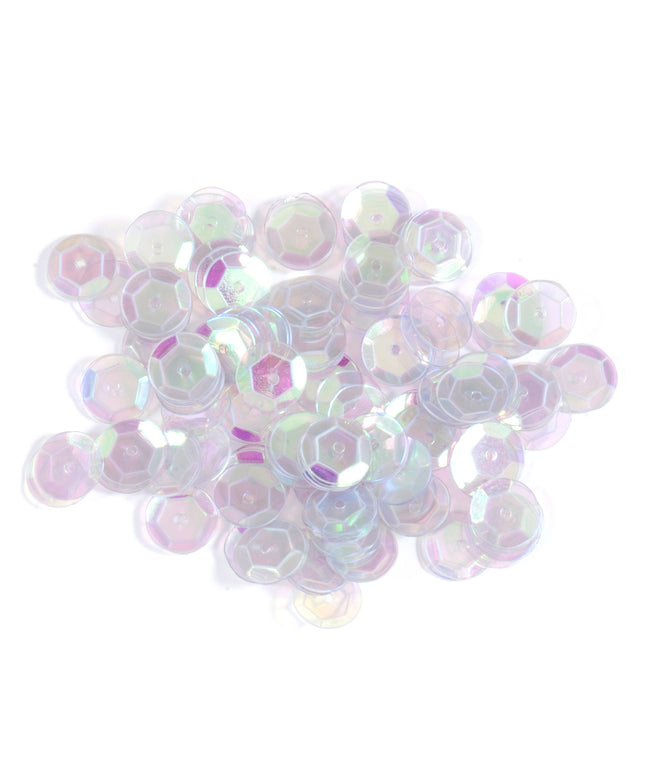 Sequins: Cup: 5mm: White Iris