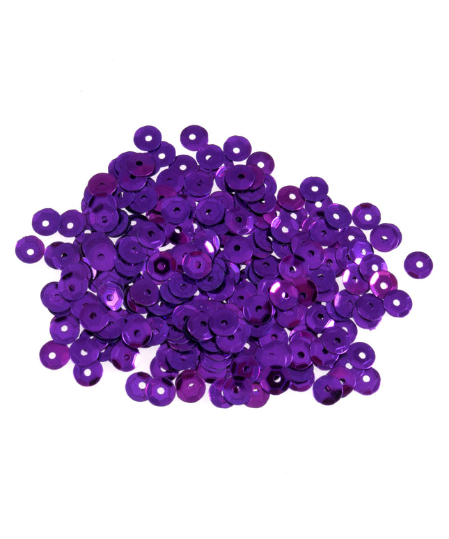 Sequins: Cup: 5mm: Purple