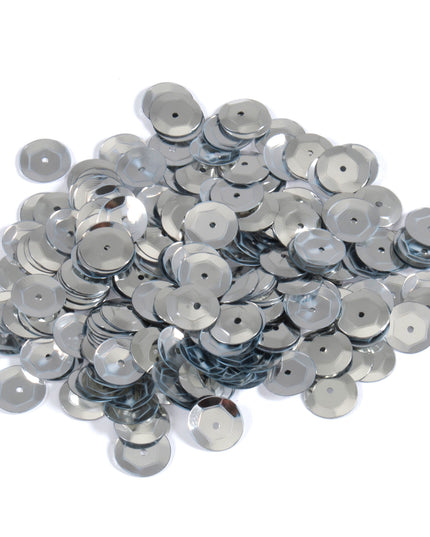 Sequins: Cup: 8mm: Silver