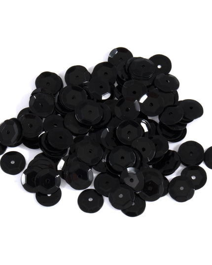 Sequins: Cup: 8mm: Black