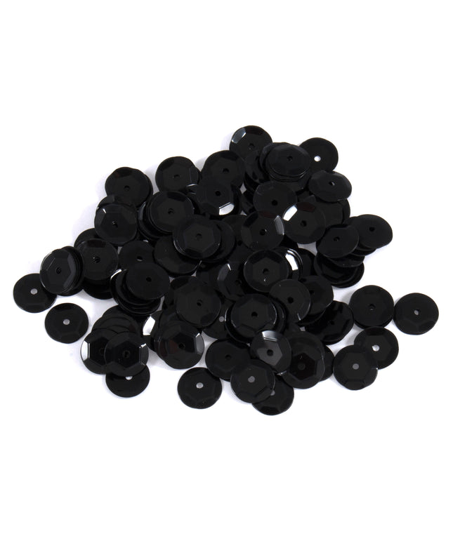 Sequins: Cup: 8mm: Black