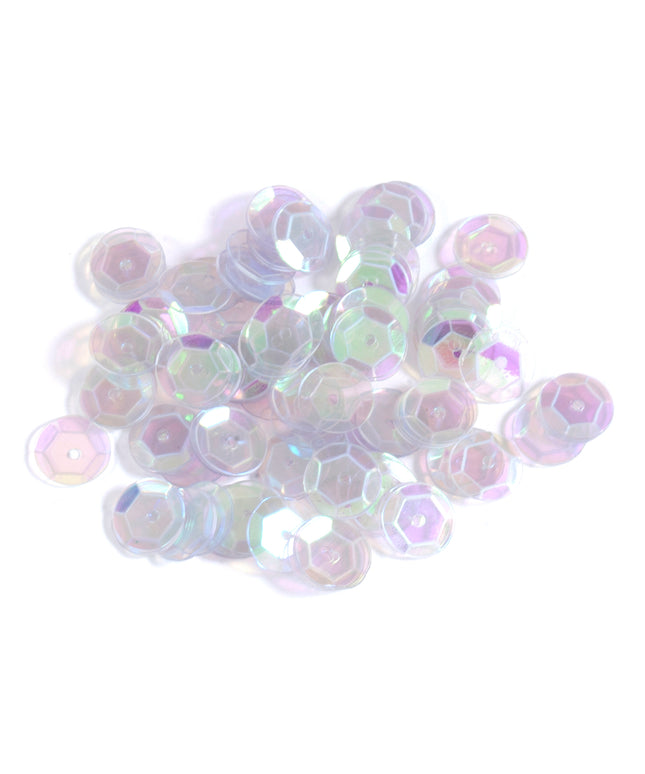 Sequins: Cup: 8mm: Transparent