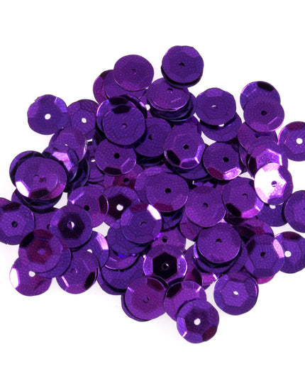 Sequins: Cup: 8mm: Purple