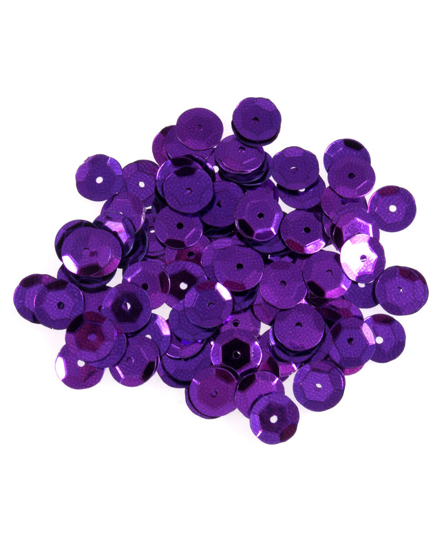 Sequins: Cup: 8mm: Purple