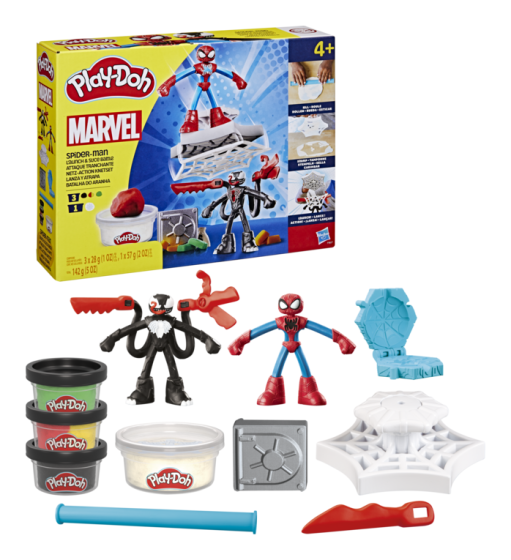 Play-Doh Spiderman Launch and Slice Battle