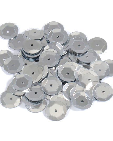 Sequins: Cup: 10mm: Silver