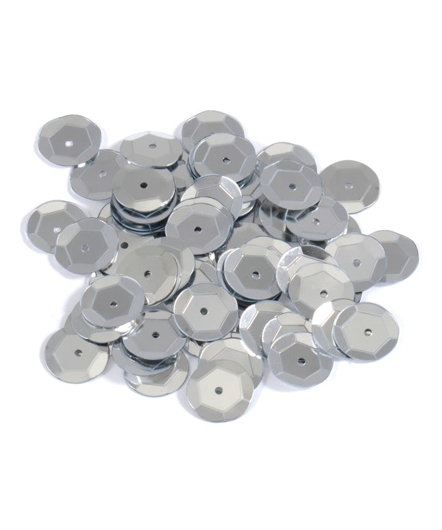 Sequins: Cup: 10mm: Silver