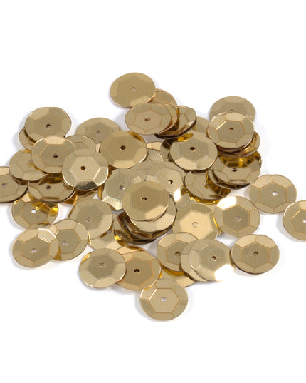 Sequins: Cup: 10mm: Gold