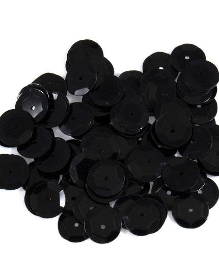 Sequins: Cup: 10mm: Black