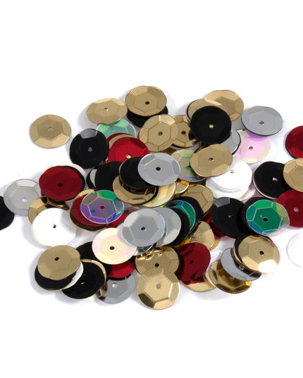 Sequins: Cup: 10mm: Multi-coloured