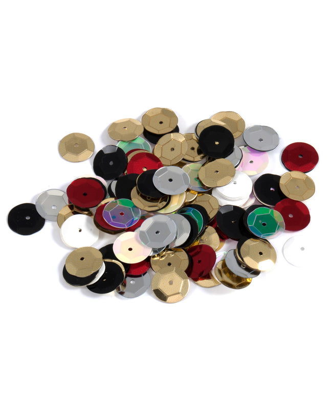 Sequins: Cup: 10mm: Multi-coloured