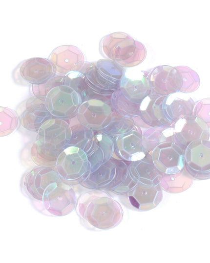 Sequins: Cup: 10mm: Transparent