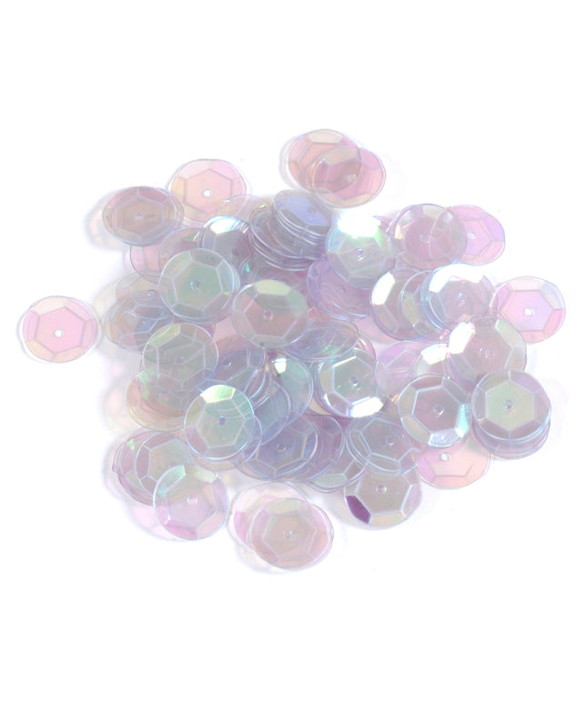 Sequins: Cup: 10mm: Transparent