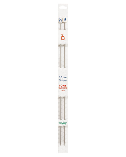 Knitting Pins Single Ended Classic 30cm X 3mm