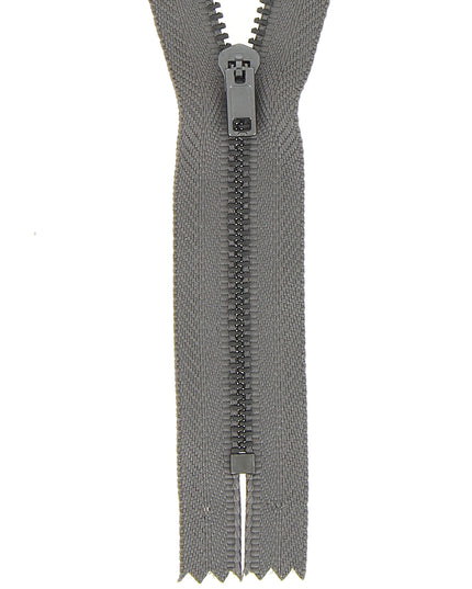 Metal Trouser Zip Closed End: 15cm: Dark Grey