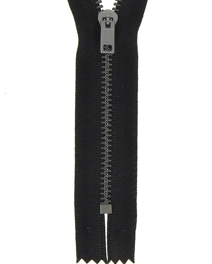 Metal Trouser Zip Closed End: 18cm: Black