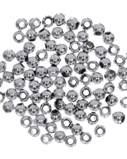 Beads: Plated: 3mm: Silver