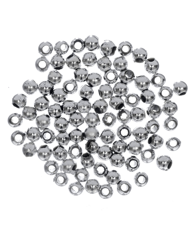 Beads: Plated: 3mm: Silver