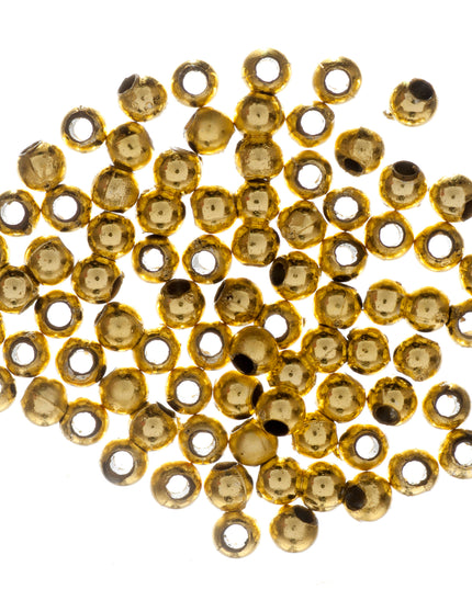 Beads: Plated: 3mm: Gold