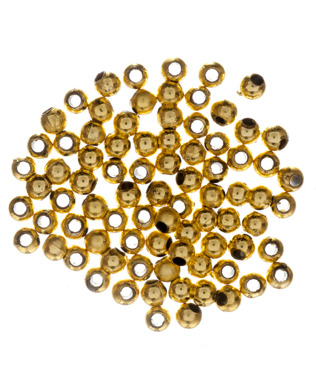 Beads: Plated: 3mm: Gold