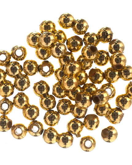 Beads: Plated: 4mm: Gold