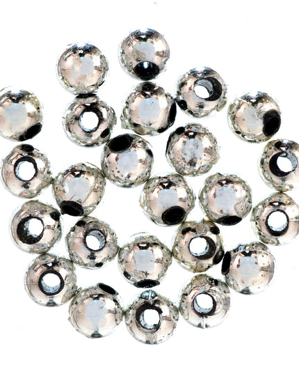 Beads: Plated: 5mm: Silver
