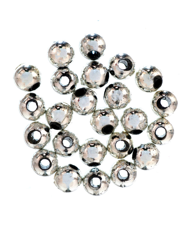 Beads: Plated: 5mm: Silver