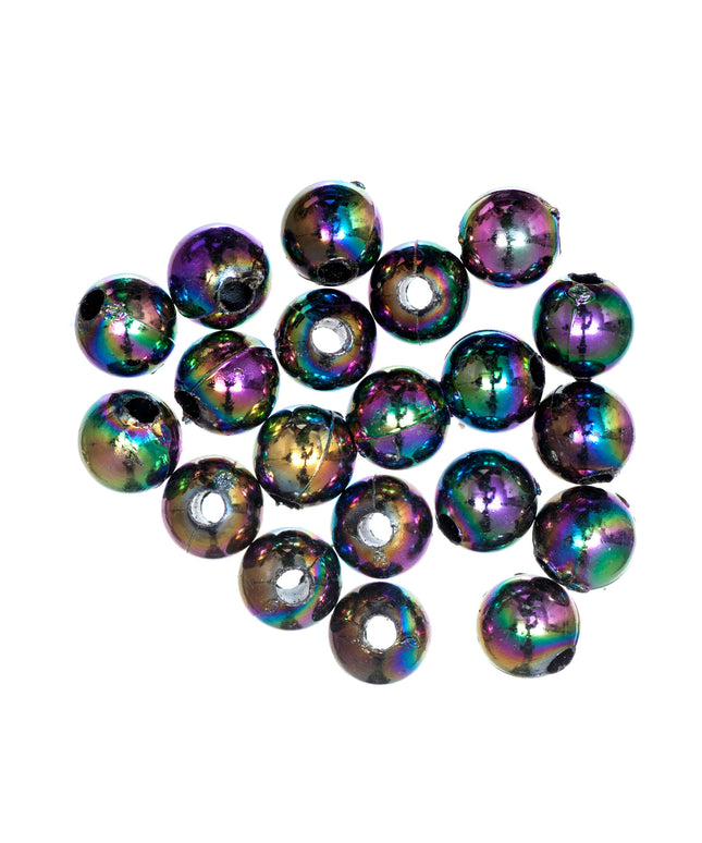 Beads: Plated: 8mm: Rainbow