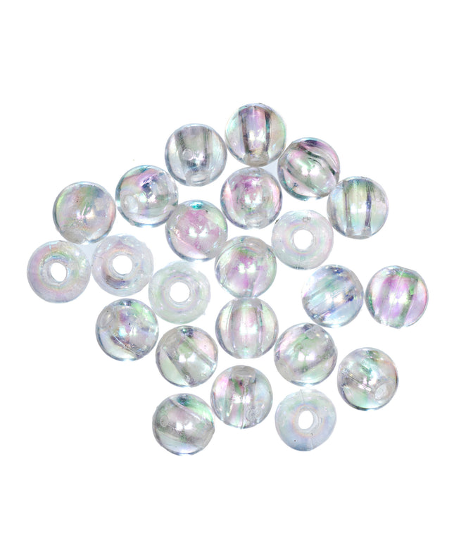 Beads: Plated: 8mm: Aurora