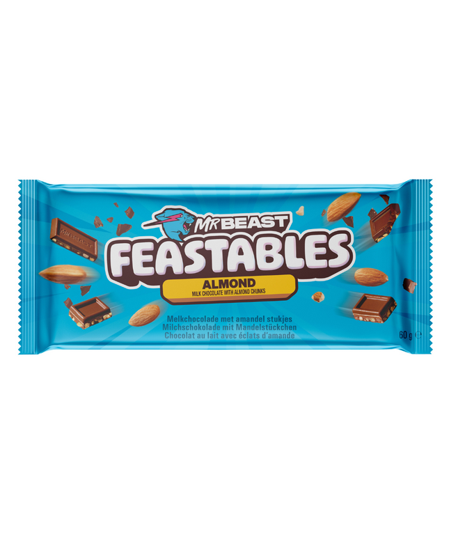 Mr Beast Feastables Almond Milk Chocolate Bar 60g