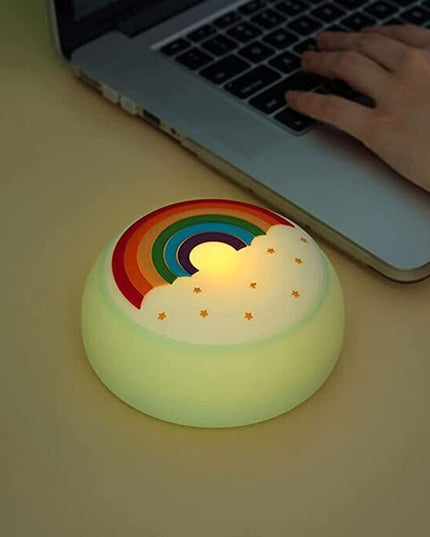 Donut Night Light for Kids – Soft Silicone LED Bedside Lamp