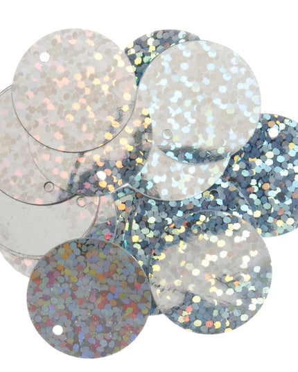 Sequin: Flat Holographic: 20mm: Silver