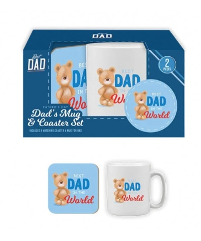 Father's Day Mug & Coaster Duo Set