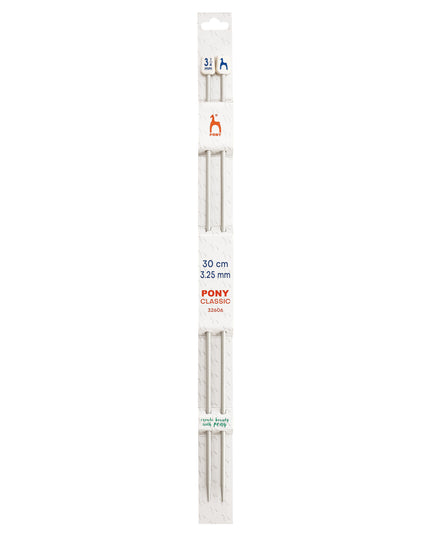 Knitting Pins: Single-Ended: Classic: 30cm x 3.25mm