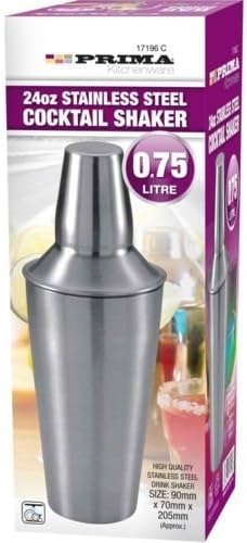 LARGE 24OZ COCKTAIL SHAKER BARTENDER MIXER DRINK 0.75 STAINLESS STEEL DRINKS SET
