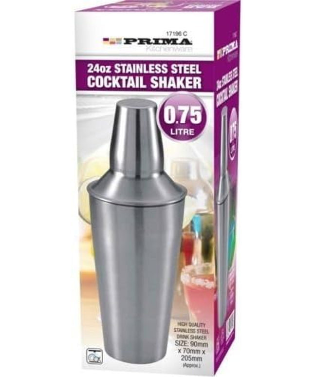 LARGE 24OZ COCKTAIL SHAKER BARTENDER MIXER DRINK 0.75 STAINLESS STEEL DRINKS SET