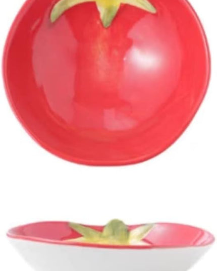 Tomato Ceramic Bowl – Cute Fruit Design Serving Bowl for Snacks, Salads & Kitchen Décor