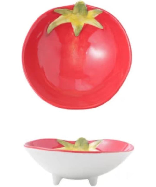 Tomato Ceramic Bowl – Cute Fruit Design Serving Bowl for Snacks, Salads & Kitchen Décor