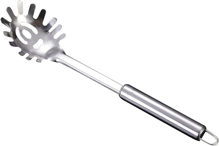 Stainless Steel Pasta Server Spoon – 32 cm Spaghetti Ladle with Ergonomic Handle