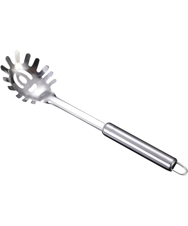 Stainless Steel Pasta Server Spoon – 32 cm Spaghetti Ladle with Ergonomic Handle