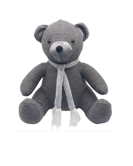 Teddy With Scarf Doorstop