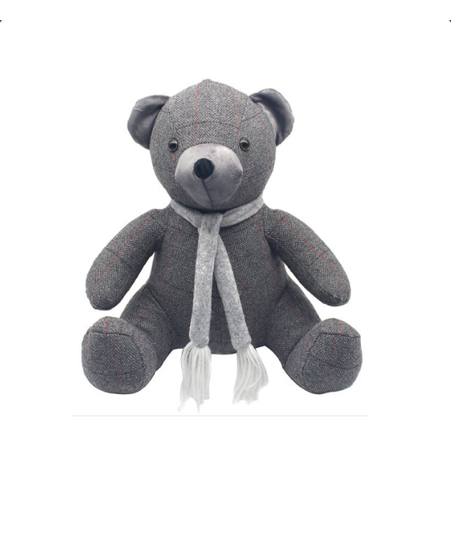 Teddy With Scarf Doorstop