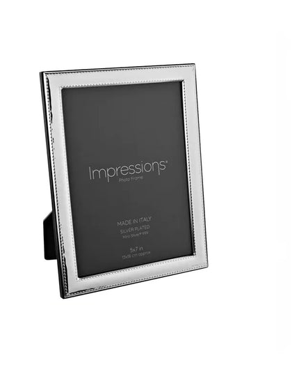 Impressions 999 Silver Photo Frame 5x7" – Made in Italy Luxury Narrow Edge Frame