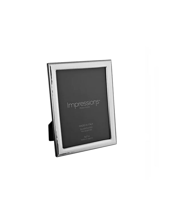 Impressions 999 Silver Photo Frame 5x7" – Made in Italy Luxury Narrow Edge Frame